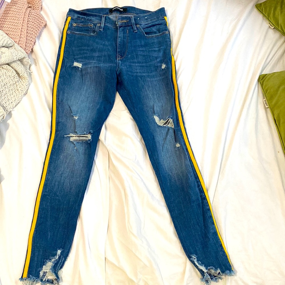 Yellow Stripe Express Jeans⭐️